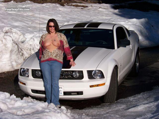 Tit Flash: Medium Tits - Mustang Mama from United States